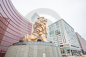 The Golden lion statue in Macua