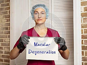 Macular Degeneration sign on the page photo