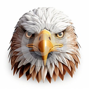 Macos 11 Eagle Icon: Realistic Wildlife Portrait With Xbox 360 Graphics photo