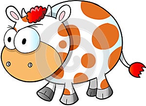 Mad Angry Cow Vector Illustration