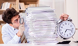 Mad auditor looking for errors in the report