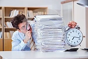 The mad auditor looking for errors in the report