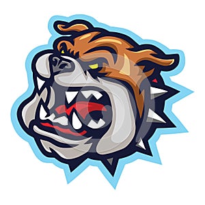 Mad Bulldog Logo Mascot Vector