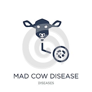 Mad cow disease icon. Trendy flat vector Mad cow disease icon on