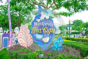 Mad Hatter Tea Cups attraction at Disneyland Hong Kong