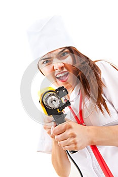 Mad nurse wants to drill you