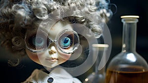 Mad Scientist Doll: A Nostalgic Close-up Photo With Poodlepunk Vibes photo
