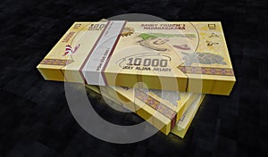 Madagascar Ariary money banknotes pack 3d illustration