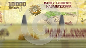 Madagascar Ariary money counting machine down loop
