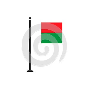 Madagascar flag vector isolated 3