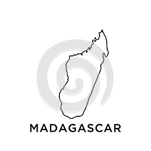Madagascar map icon vector trendy