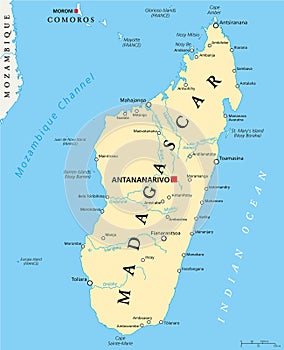 Madagascar Political Map