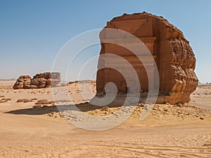 Madain Saleh, archaeological site with Nabatean tombs in Saudi Arabia KSA photo