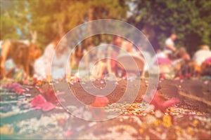 Madala with flowers and fruits, ceremony of earth.