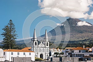 Madalena City and Pico Volcano