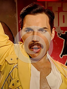 Wax statue of Freddie Mercury