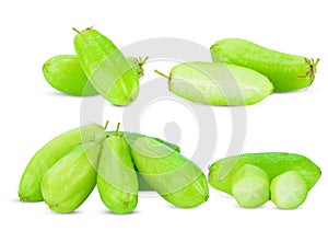 Madan fruit or garcinia on white background