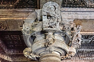 Madanakai statue at Hoysaleswara Temple, Halebidu, Karnatake, India