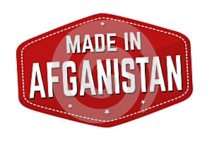 Made in Afganistan label or sticker photo