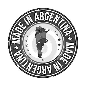 Made in Argentina Quality Original Stamp. Design Vector Art Seal Badge Illustration Mail.