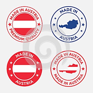 made in Austria stamp set, Republic of Austria product icon
