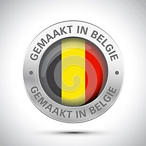 Made in Belgium flag metal icon