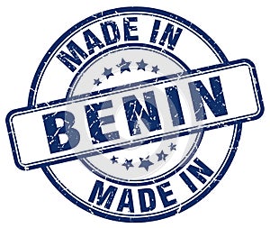 made in Benin blue grunge stamp