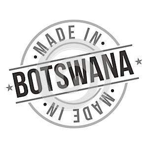 Made in Botswana Quality Original Stamp Design Vector Art Tourism Souvenir Round national Product Vector Seal.