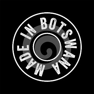 Made in Botswana text emblem stamp, concept background