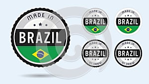 Made in Brazil. Set of labels and badges.