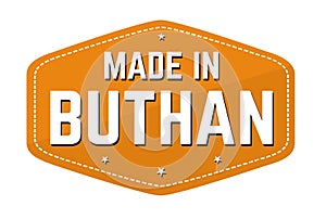 Made in Buthan label or sticker photo