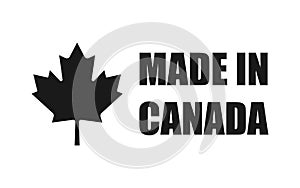 Made in Canada. Leaf logo icon design element. Vector isolated