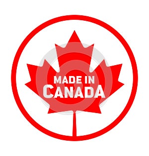 made in canada maple leaf logo icon