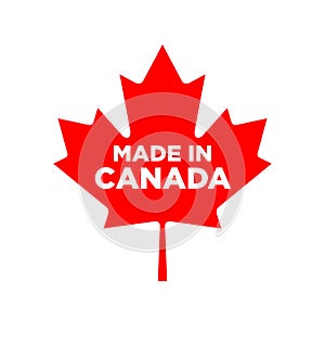 made in canada maple leaf logo icon