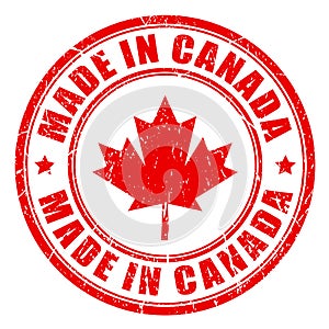 Made in Canada rubber stamp
