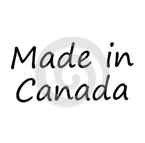 MADE IN CANADA stamp on white background