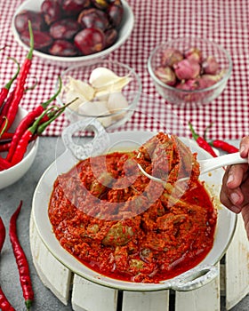 Indonesian Spicy called  Sambal Tanak photo