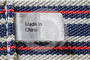 Made in China label