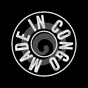 Made in Congo text emblem stamp, concept background photo
