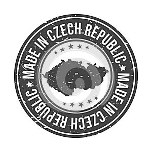 Made in Czech Republic Map. Quality Original Stamp Design Vector Art Seal Badge Illustration.