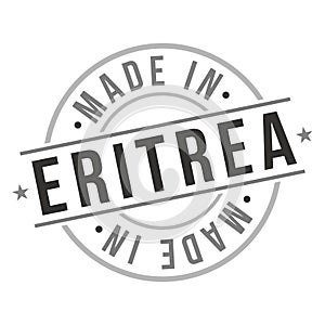 Made in Eritrea Quality Original Stamp Design Vector Art Tourism Souvenir Round Seal badge.