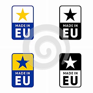 Made in EU vector information sign