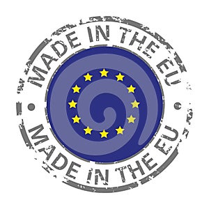 Made in European Union flag grunge icon