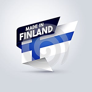 Made In Finland Pin With Finnish Flag