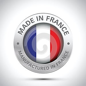 Made in france flag metal icon