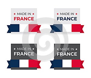 Made in France French icon vector illustration from national flag photo