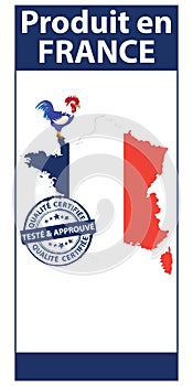 Made in France - printable label designed for the French retail market