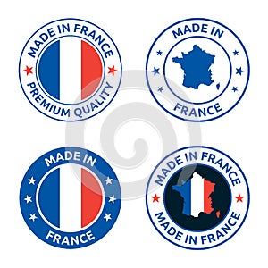 made in France stamp set, French product label