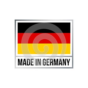 Made in Germany icon with German flag