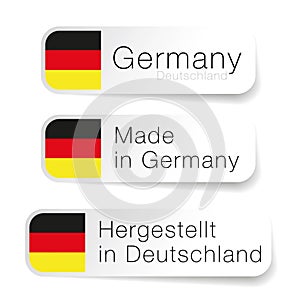 Made in Germany label with German translation